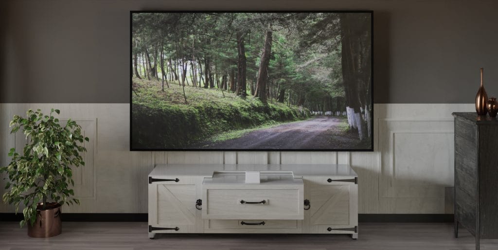 Artemis Southern Farm Collection Motorized UST Projector Cabinet Designed for 120" Wall Mounted UST ALR Screens