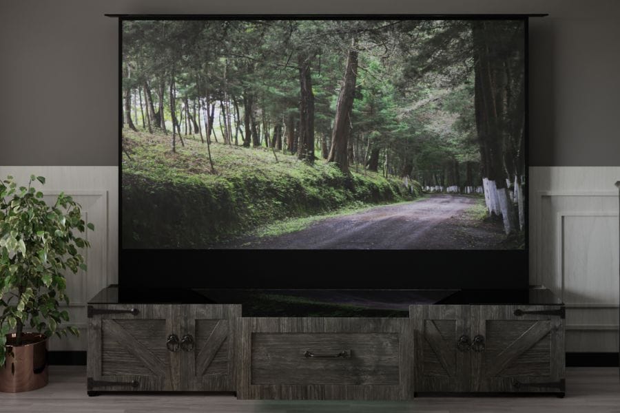 Andromeda Motorized UST Projector Cabinet with 120" Motorized Rising Screen