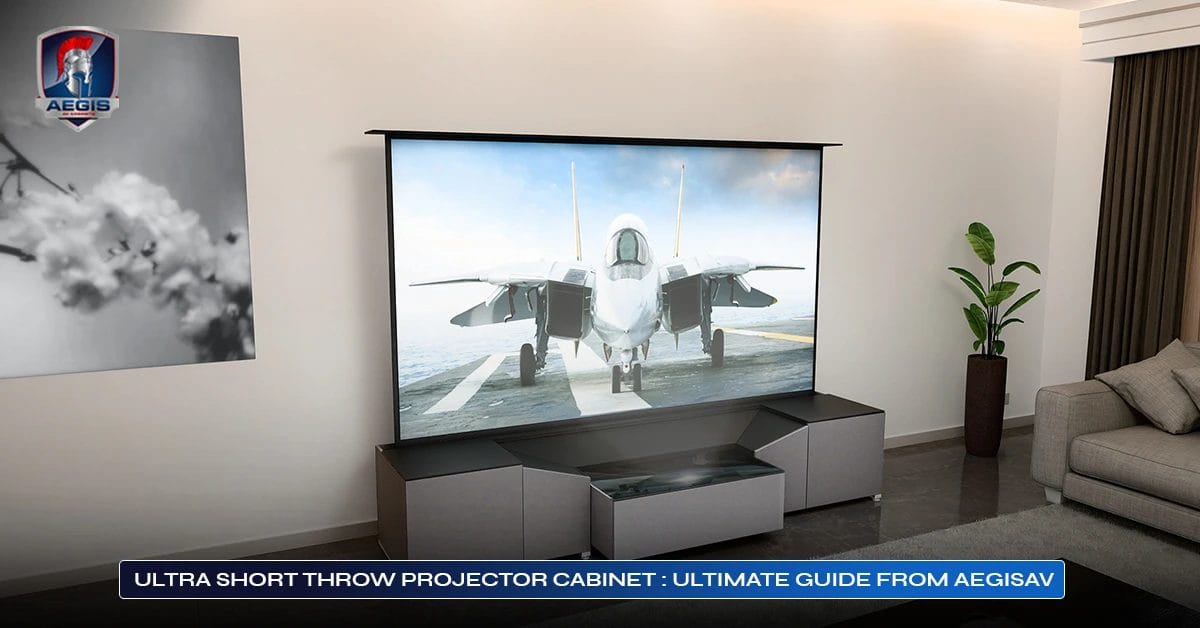 Andromeda ultra short throw projector cabinet