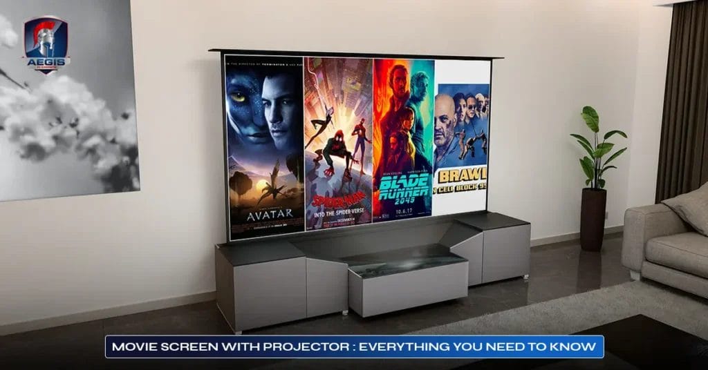 Movie Screen With Projector