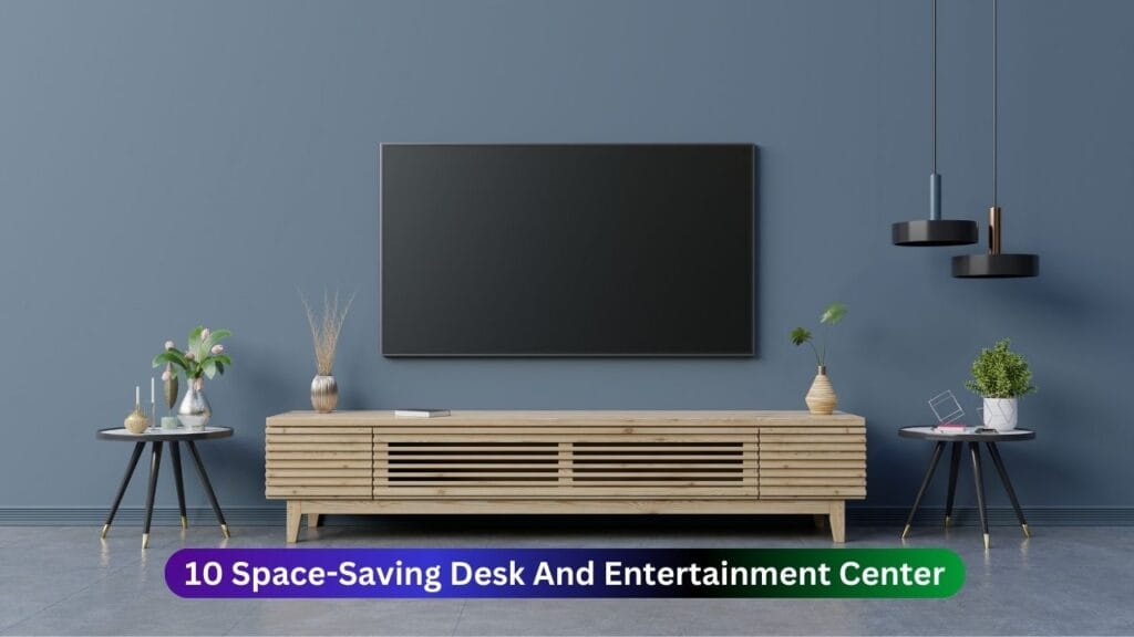Generic AV Cabinet with Television Mounted to the Wall Over It