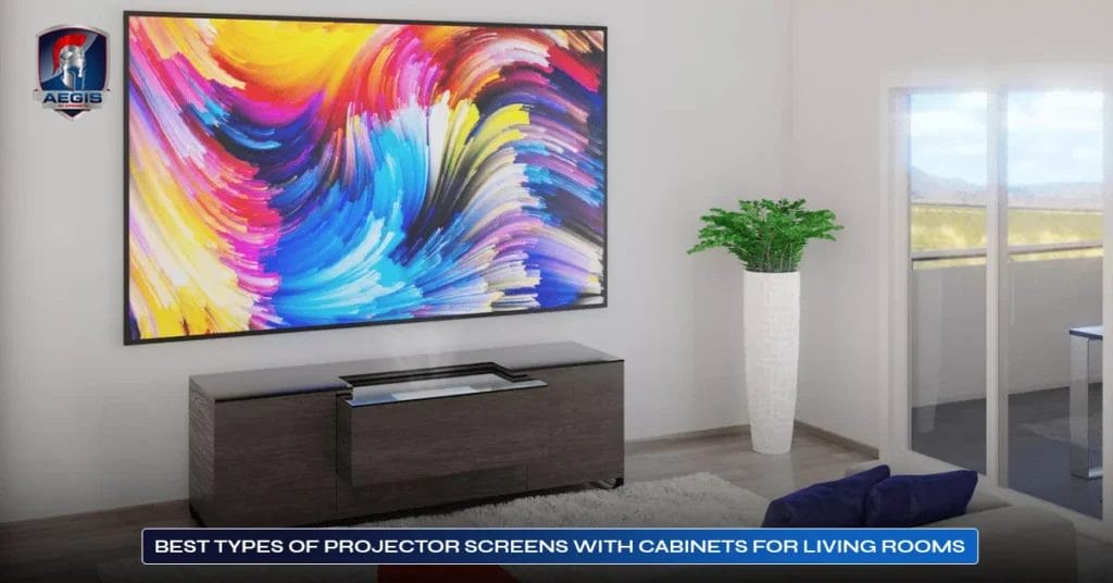 Best Types of Projector Screens with Cabinets for Living Rooms 3 Best Types of Projector Screens with Cabinets for Living Rooms
